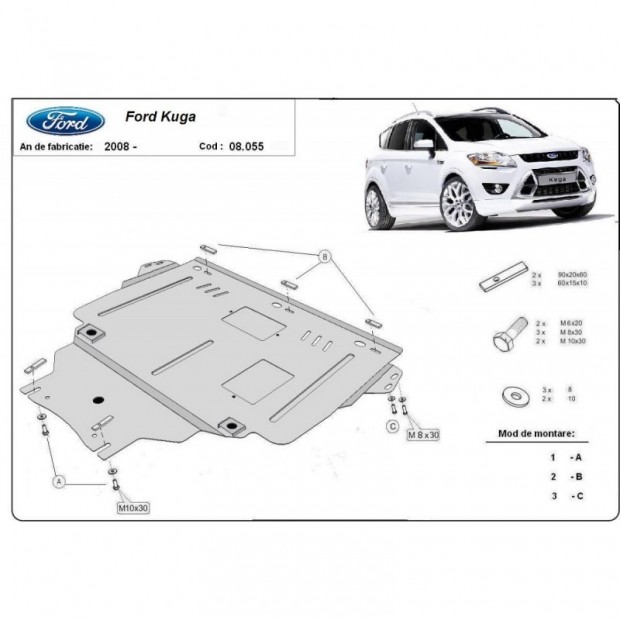 Covers Carter Metallic Ford Kuga 2008 2012