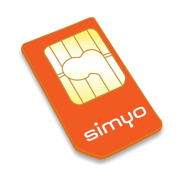 SIM card per localizzatore GPS Simyo (contratto o il pagamento anticipato  senza soggiorno) - Sconto 20%