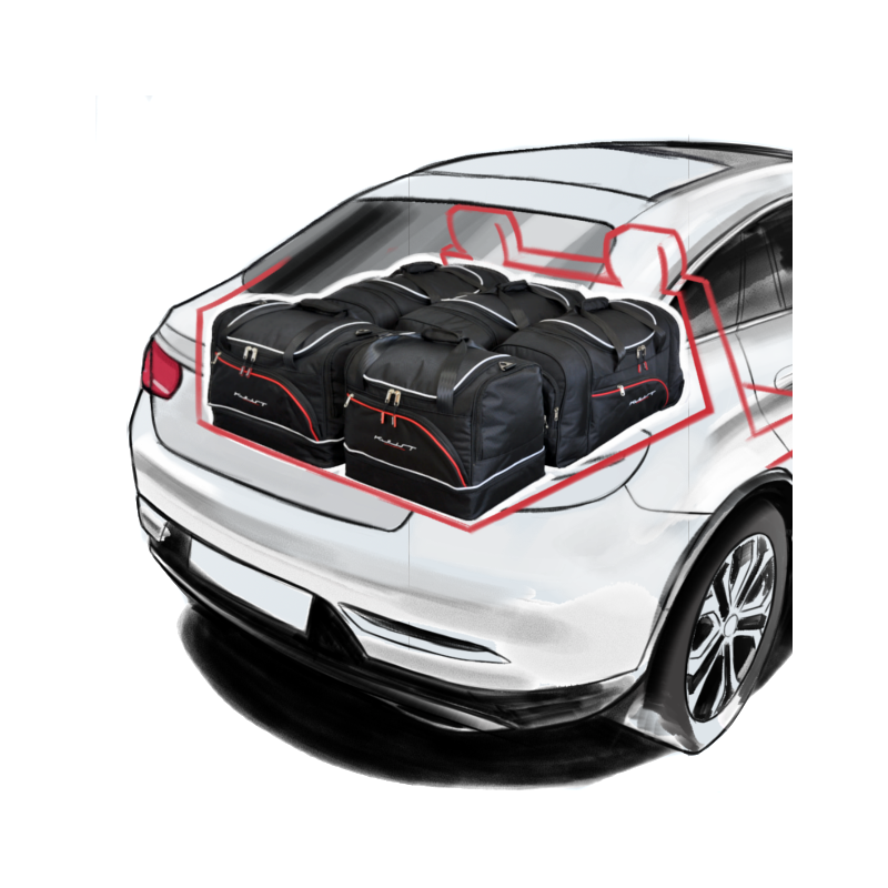 VW GOLF 6 VARIANT 2008-2016 5 pièces Sacs de voyage Set voiture intérieur  organisateur