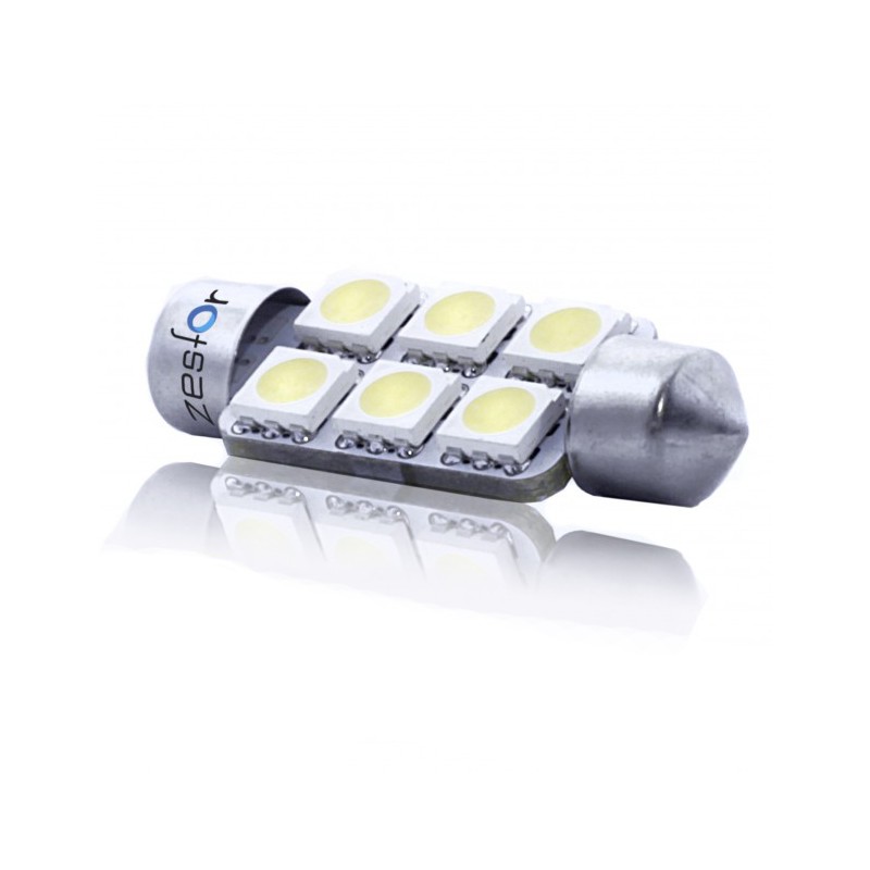 Pack 4 Ampoules LED blanc W5W (T10) + led C5W 39mm