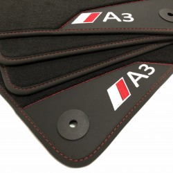 Set de 4x tapis velours Beige adaptable sur Audi A3 8P qualité OEM 04-12