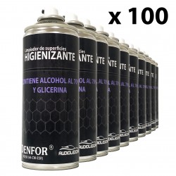 Kit 100 sprays Higienizantes na base de álcool 400 ml