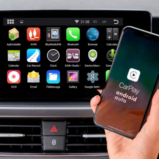 New Released CarPlay Interface for BMW F30 F31 F34 Siri Messaging Music  Players iPhone Showcase On Car's Touch Display